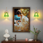 Wall Sconce Vintage Light Fixtures with Long Amber (Set of 2)