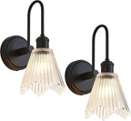 Wall Sconce Vintage Light Fixtures with Long Amber (Set of 2)