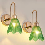 Wall Sconce Vintage Light Fixtures with Long Amber (Set of 2)