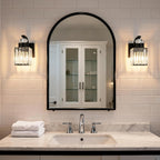 Wall Sconce with Crystal Lampshade Modern Vanity Lights (1 Pack)