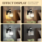 Wall Sconce with Crystal Lampshade Modern Vanity Lights (1 Pack)
