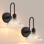 Wall Sconces Set of Two Decor with Glass
