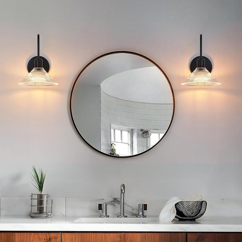 Wall Sconces Set of Two Decor with Glass