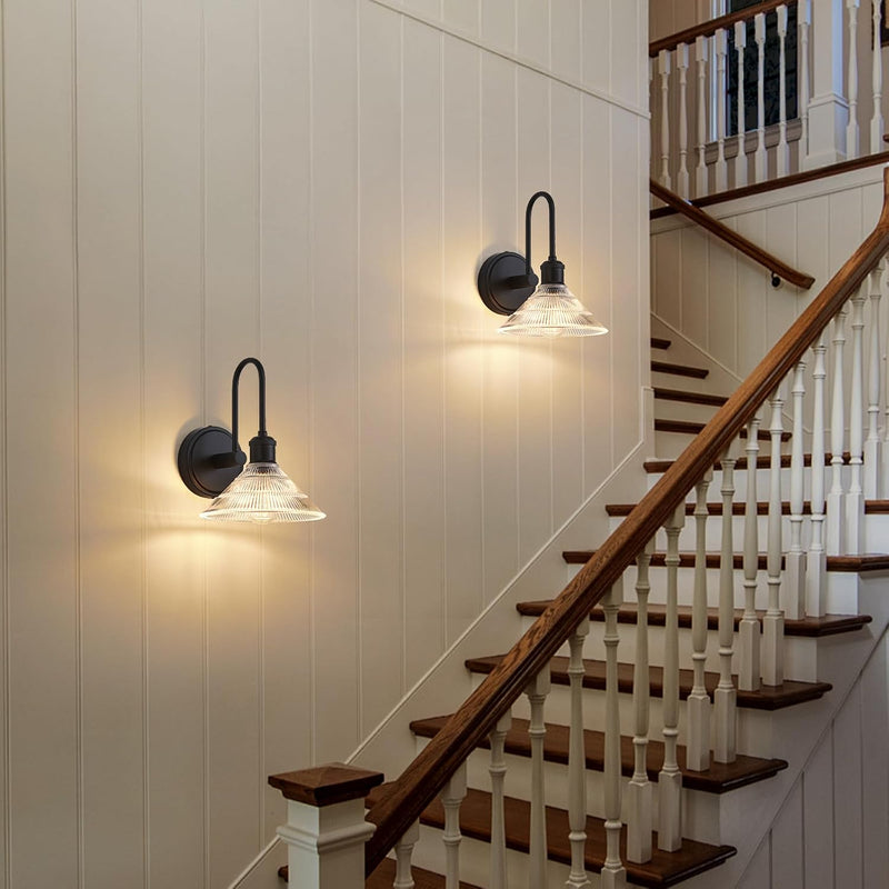Wall Sconces Set of Two Decor with Glass