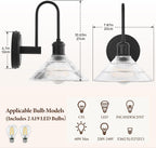 Wall Sconces Set of Two Decor with Glass