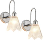 Wall Sconces Set of Two Decor with Glass
