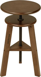 Walnut Drafting Stool with Solid Beech Wood Height