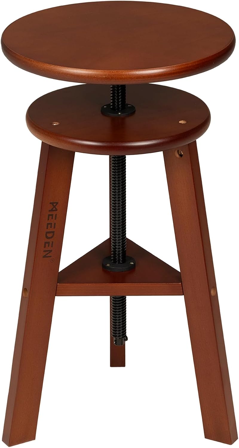 Walnut Drafting Stool with Solid Beech Wood Height