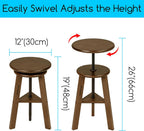 Walnut Drafting Stool with Solid Beech Wood Height