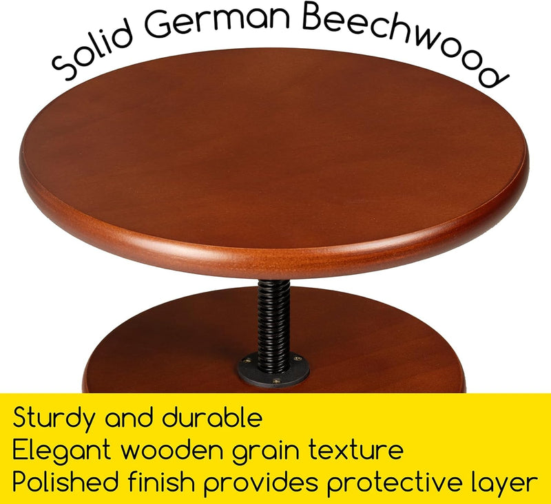 Walnut Drafting Stool with Solid Beech Wood Height