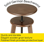 Walnut Drafting Stool with Solid Beech Wood Height