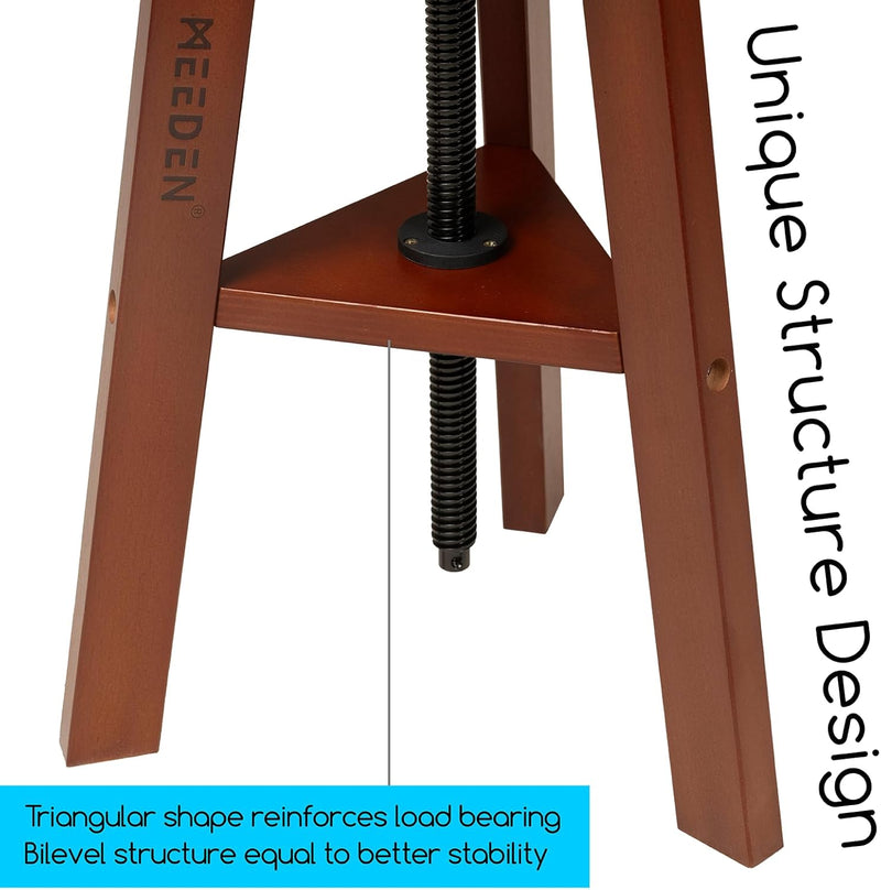 Walnut Drafting Stool with Solid Beech Wood Height