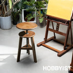 Walnut Drafting Stool with Solid Beech Wood Height