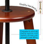 Walnut Drafting Stool with Solid Beech Wood Height