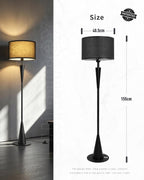Walnut Floor Lamp with Crossed Square Wooden Base
