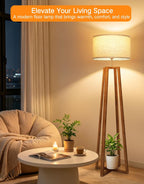 Walnut Floor Lamp with Crossed Square Wooden Base