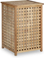 Walnut Laundry Hamper Wooden Storage Bin Basket