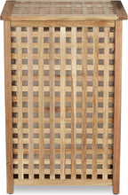 Walnut Laundry Hamper Wooden Storage Bin Basket