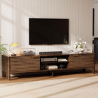 Walnut TV Unit Wooden Stand Cabinet