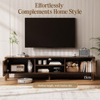 Walnut TV Unit Wooden Stand Cabinet