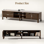Walnut TV Unit Wooden Stand Cabinet