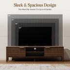 Walnut TV Unit Wooden Stand Cabinet