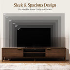 Walnut TV Unit Wooden Stand Cabinet