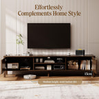 Walnut TV Unit Wooden Stand Cabinet