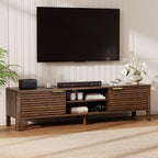 Walnut TV Unit Wooden Stand Cabinet