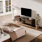 Walnut TV Unit Wooden Stand Cabinet