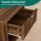 Walnut Wooden Night Stand Mid Century Nightstand