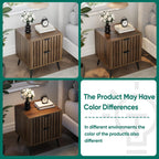 Walnut Wooden Night Stand Mid Century Nightstand