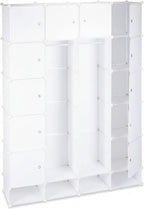 Wardrobe 18 Compartments Plastic Closet Shoe Cabinet