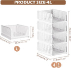 Wardrobe Storage Organiser Folding Closet Organisers Stackable (5 Pack)