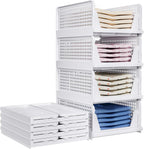 Wardrobe Storage Organiser Folding Closet Organisers Stackable (5 Pack)