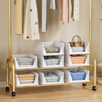 Wardrobe Storage Organiser Folding Closet Organisers Stackable (5 Pack)