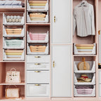 Wardrobe Storage Organiser Folding Closet Organisers Stackable (5 Pack)