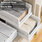 Wardrobe Storage Organiser Folding Closet Organisers Stackable (5 Pack)