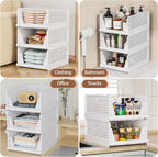 Wardrobe Storage Organiser Folding Closet Organisers Stackable (5 Pack)