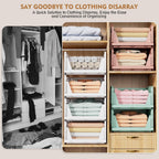 Wardrobe Storage Organiser Stackable Foldable Closet Organisers (5 Pack)