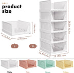 Wardrobe Storage Organiser Stackable Foldable Closet Organisers (5 Pack)