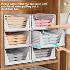 Wardrobe Storage Organiser Stackable Foldable Closet Organisers (5 Pack)
