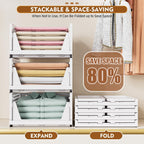 Wardrobe Storage Organiser Stackable Foldable Closet Organisers (5 Pack)