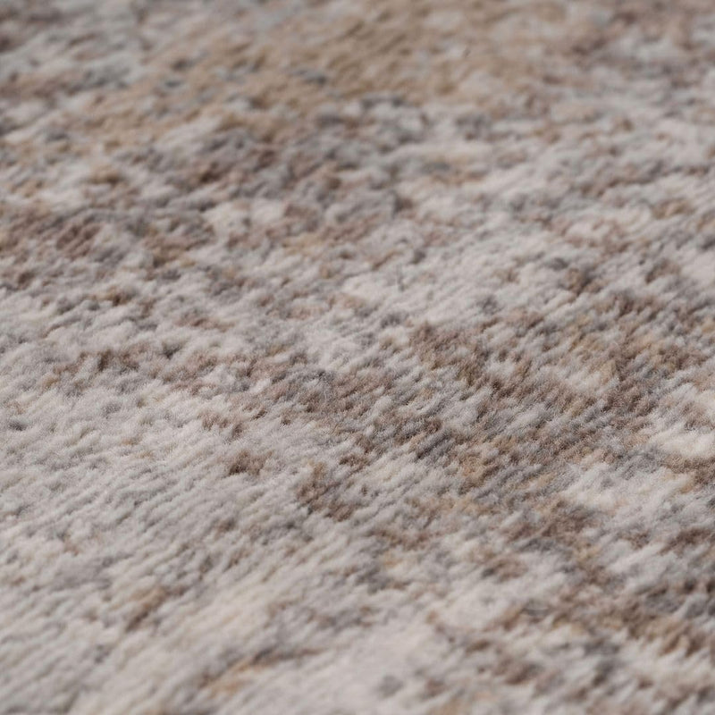 Warm Neutral Greige Abstract Living Room Area Rug