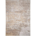 Warm Neutral Greige Abstract Living Room Area Rug
