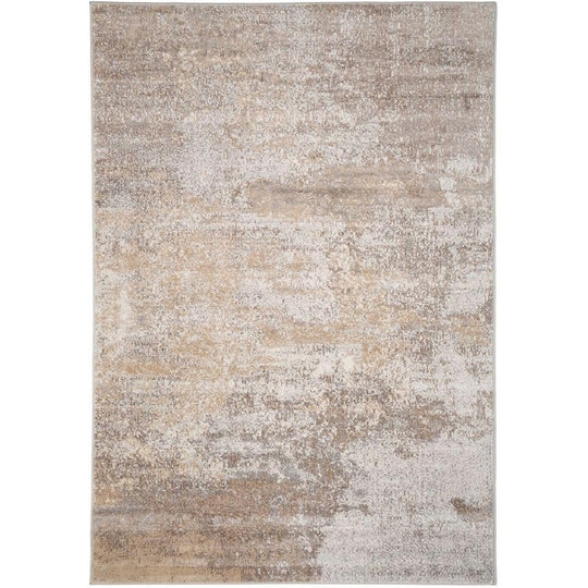 Warm Neutral Greige Abstract Living Room Area Rug