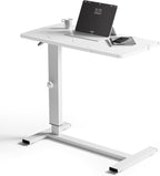 Warmiehomy Overbed Bedside Table with Wheels 67-91CM Adjustable
