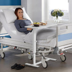 Warmiehomy Overbed Bedside Table with Wheels 67-91CM Adjustable