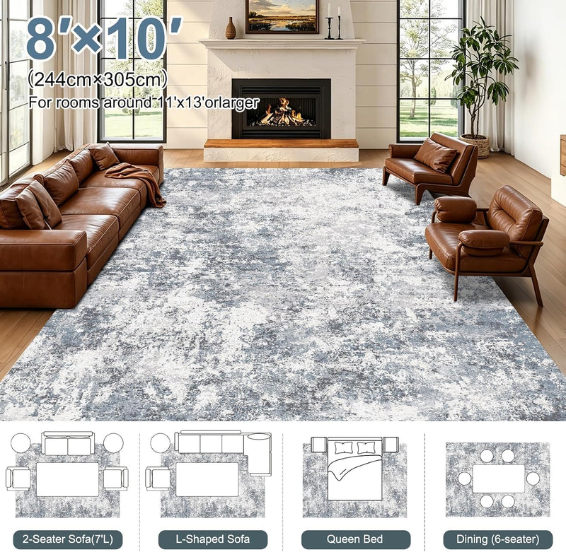 Washable 5'x7' Area Rug for Living Room