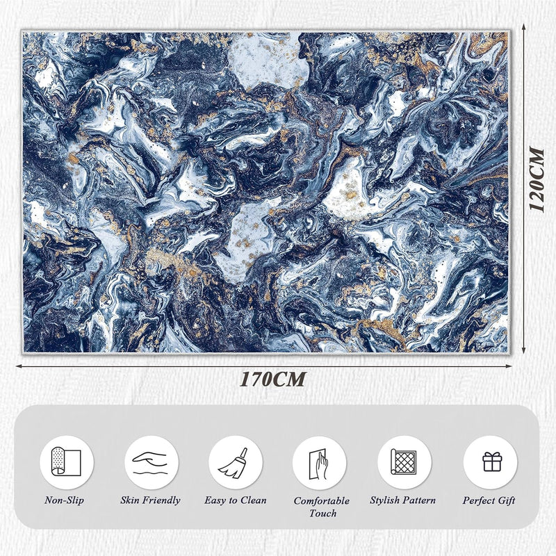 Washable Abstract Area Rug